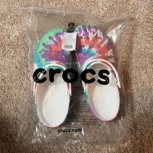 Brand new tie dye Crocs